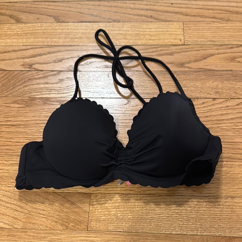 Victoria’s Secret black push up bikini top only